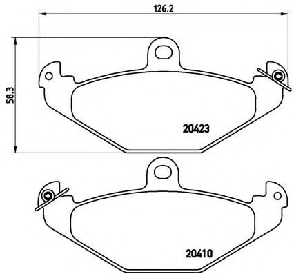 BREMBO - P 68 017 - Комплект тормозных колодок, дисковый тормоз (Тормозная система)