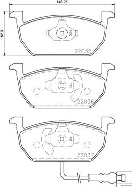 BREMBO - P 85 137 - Комплект тормозных колодок, дисковый тормоз (Тормозная система)