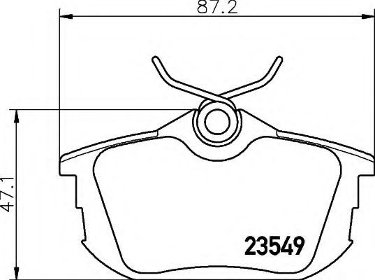 HELLA - 8DB 355 018-271 - Комплект тормозных колодок, дисковый тормоз (Тормозная система)