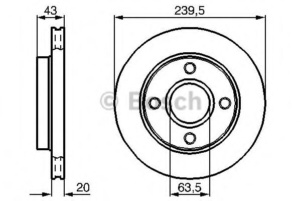 BOSCH - 0 986 478 502 - Тормозной диск (Тормозная система)