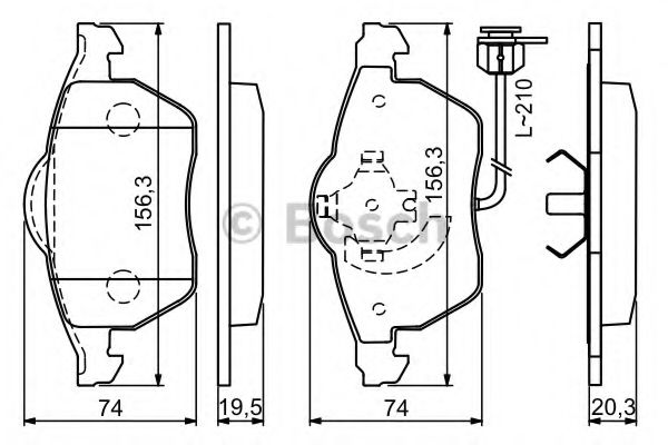 BOSCH - 0 986 494 050 - Комплект тормозных колодок, дисковый тормоз (Тормозная система)