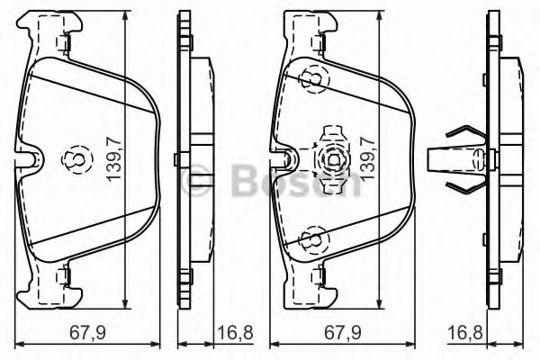 BOSCH - 0 986 494 294 - Комплект тормозных колодок, дисковый тормоз (Тормозная система)