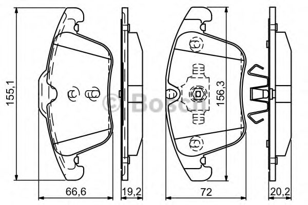 BOSCH - 0 986 494 342 - Комплект тормозных колодок, дисковый тормоз (Тормозная система)