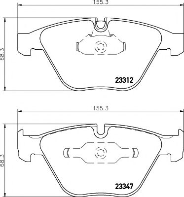 HELLA PAGID - 8DB 355 009-271 - Комплект тормозных колодок, дисковый тормоз (Тормозная система)