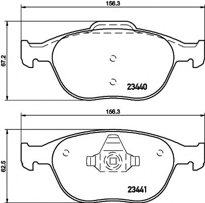 HELLA PAGID - 8DB 355 012-111 - Комплект тормозных колодок, дисковый тормоз (Тормозная система)