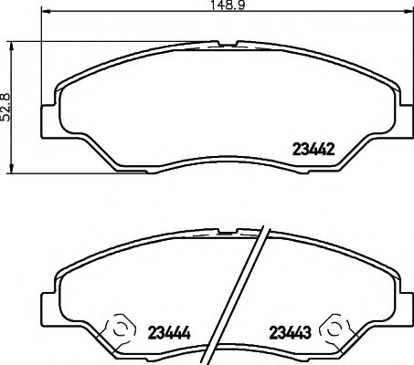 HELLA PAGID - 8DB 355 009-701 - Комплект тормозных колодок, дисковый тормоз (Тормозная система)