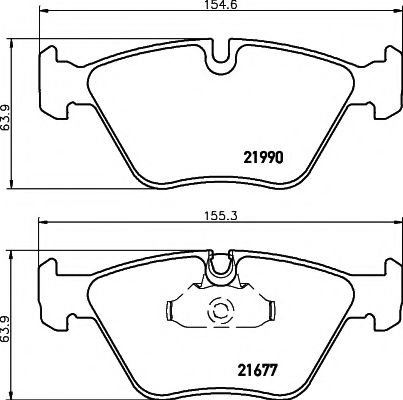 HELLA PAGID - 8DB 355 010-711 - Комплект тормозных колодок, дисковый тормоз (Тормозная система)