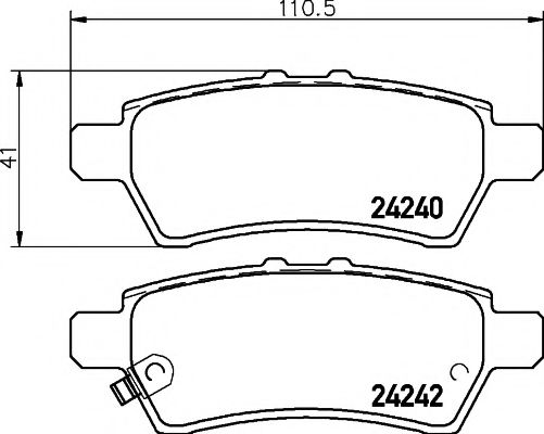 HELLA PAGID - 8DB 355 012-081 - Комплект тормозных колодок, дисковый тормоз (Тормозная система)