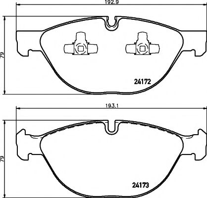 HELLA PAGID - 8DB 355 012-661 - Комплект тормозных колодок, дисковый тормоз (Тормозная система)