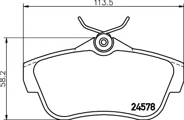 HELLA PAGID - 8DB 355 013-421 - Комплект тормозных колодок, дисковый тормоз (Тормозная система)