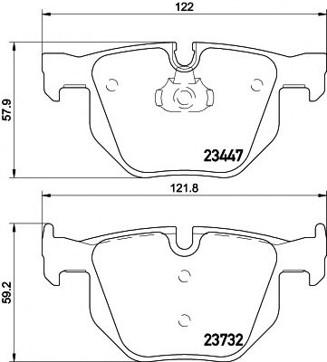 HELLA PAGID - 8DB 355 013-941 - Комплект тормозных колодок, дисковый тормоз (Тормозная система)