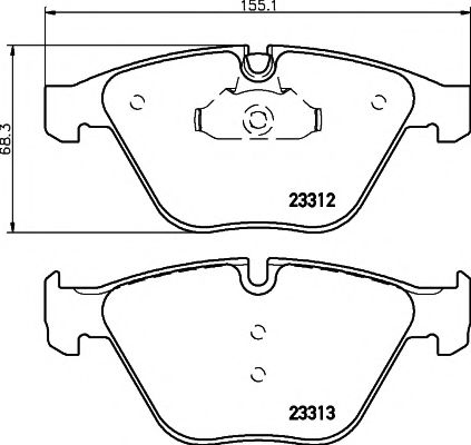 HELLA PAGID - 8DB 355 015-391 - Комплект тормозных колодок, дисковый тормоз (Тормозная система)