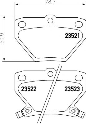 HELLA PAGID - 8DB 355 017-221 - Комплект тормозных колодок, дисковый тормоз (Тормозная система)