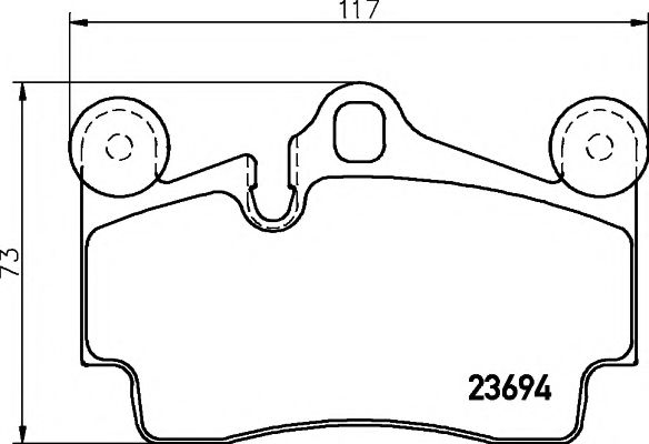 HELLA PAGID - 8DB 355 018-711 - Комплект тормозных колодок, дисковый тормоз (Тормозная система)