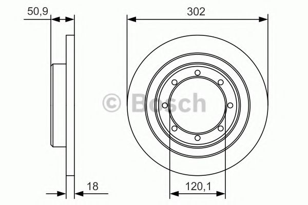 BOSCH - 0 986 479 A93 - Тормозной диск (Тормозная система)