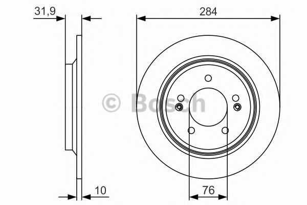 BOSCH - 0 986 479 V09 - Тормозной диск (Тормозная система)