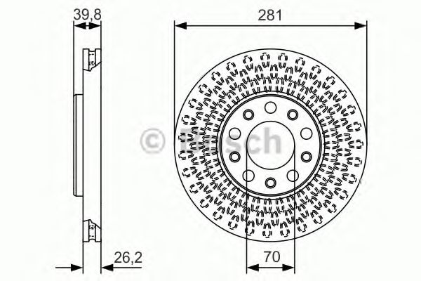 BOSCH - 0 986 479 C42 - Тормозной диск (Тормозная система)