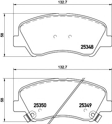 TEXTAR - 2534801 - Комплект тормозных колодок, дисковый тормоз (Тормозная система)