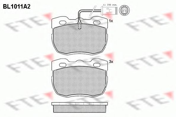 FTE - BL1011A2 - Комплект тормозных колодок, дисковый тормоз (Тормозная система)