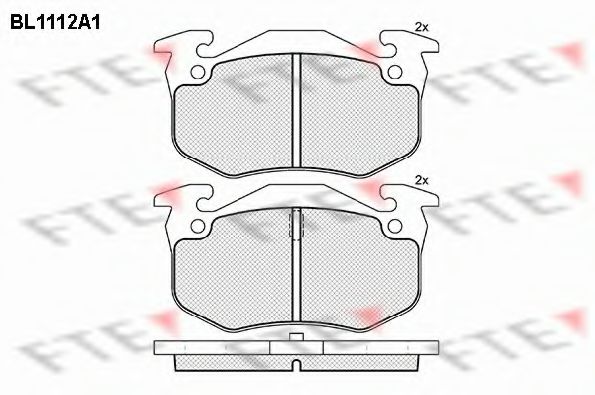 FTE - BL1112A1 - Комплект тормозных колодок, дисковый тормоз (Тормозная система)