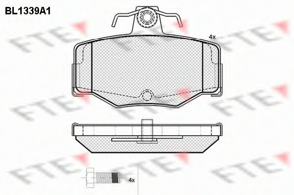 FTE - BL1339A1 - Комплект тормозных колодок, дисковый тормоз (Тормозная система)