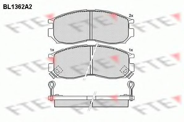 FTE - BL1362A2 - Комплект тормозных колодок, дисковый тормоз (Тормозная система)