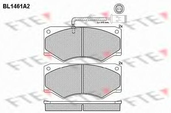 FTE - BL1461A2 - Комплект тормозных колодок, дисковый тормоз (Тормозная система)