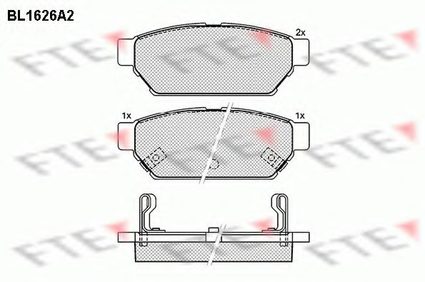 FTE - BL1626A2 - Комплект тормозных колодок, дисковый тормоз (Тормозная система)