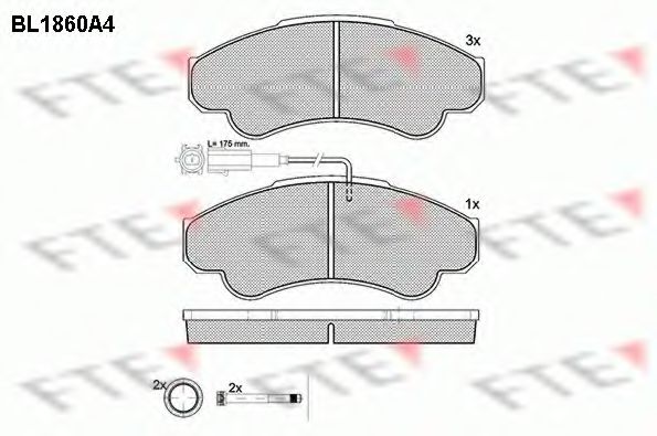 FTE - BL1860A4 - Комплект тормозных колодок, дисковый тормоз (Тормозная система)