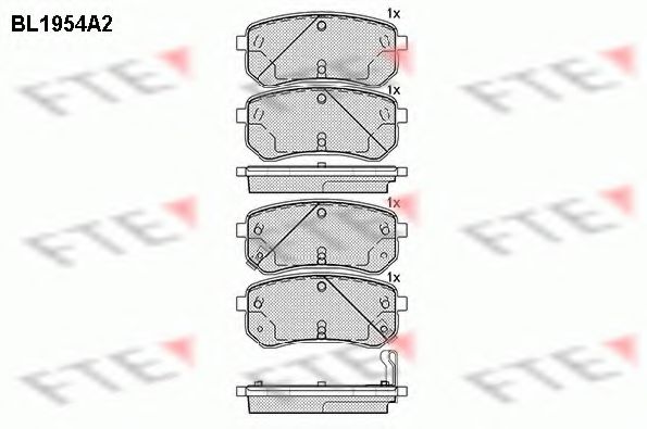 FTE - BL1954A2 - Комплект тормозных колодок, дисковый тормоз (Тормозная система)