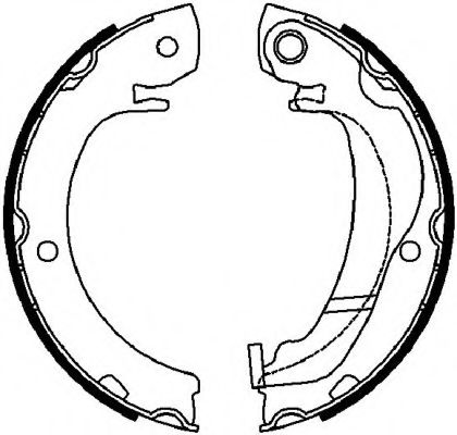 FERODO - FSB4036 - Комплект тормозных колодок, стояночная тормозная система (Тормозная система)