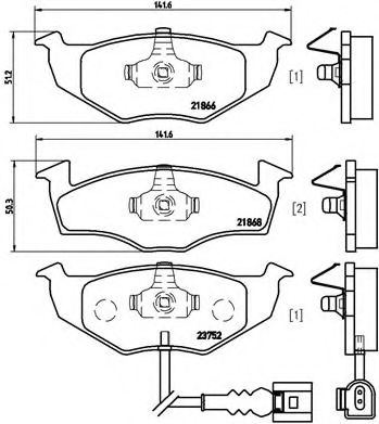 BREMBO - P 85 071 - Комплект тормозных колодок, дисковый тормоз (Тормозная система)