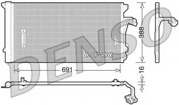 DENSO - DCN02003 - Конденсатор, кондиционер (Кондиционер)