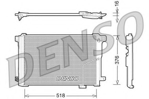 DENSO - DCN17005 - Конденсатор, кондиционер (Кондиционер)