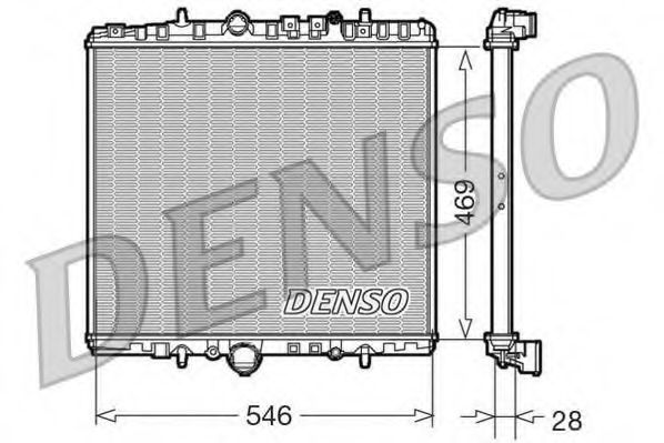 DENSO - DRM07061 - Радиатор, охлаждение двигателя (Охлаждение)