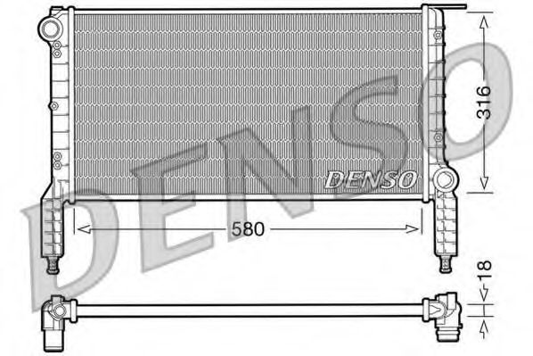 DENSO - DRM09063 - Радиатор, охлаждение двигателя (Охлаждение)