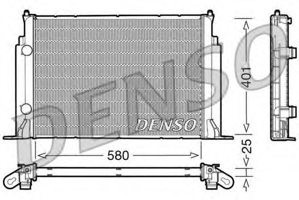 DENSO - DRM09122 - Радиатор, охлаждение двигателя (Охлаждение)