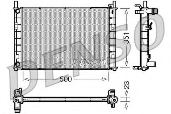 DENSO - DRM10046 - Радиатор, охлаждение двигателя (Охлаждение)