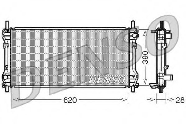 DENSO - DRM10102 - Радиатор, охлаждение двигателя (Охлаждение)