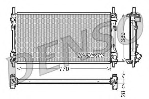 DENSO - DRM10104 - Радиатор, охлаждение двигателя (Охлаждение)