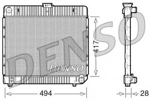 DENSO - DRM17020 - Радиатор, охлаждение двигателя (Охлаждение)