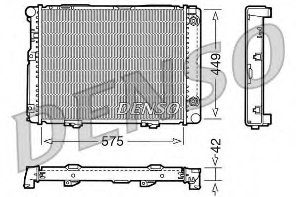 DENSO - DRM17060 - Радиатор, охлаждение двигателя (Охлаждение)