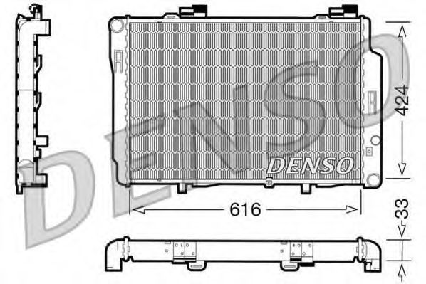 DENSO - DRM17070 - Радиатор, охлаждение двигателя (Охлаждение)