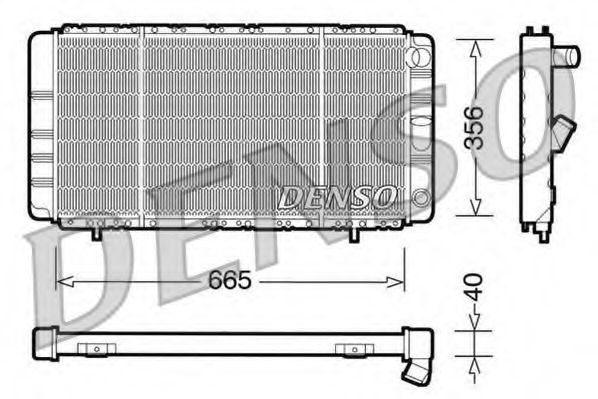 DENSO - DRM23021 - Радиатор, охлаждение двигателя (Охлаждение)