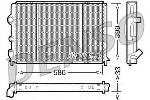 DENSO - DRM23050 - Радиатор, охлаждение двигателя (Охлаждение)