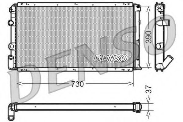 DENSO - DRM23091 - Радиатор, охлаждение двигателя (Охлаждение)