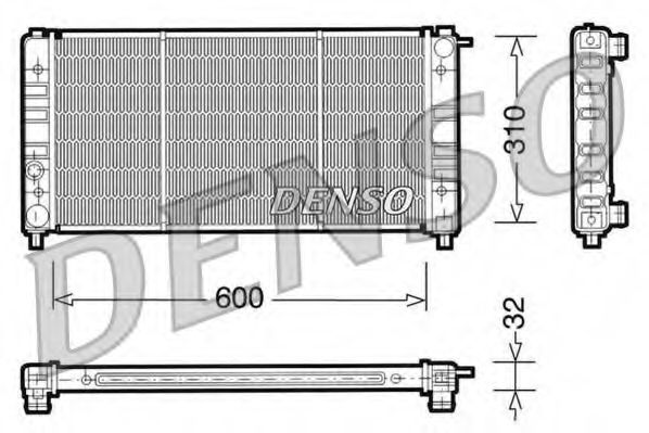 DENSO - DRM26002 - Радиатор, охлаждение двигателя (Охлаждение)