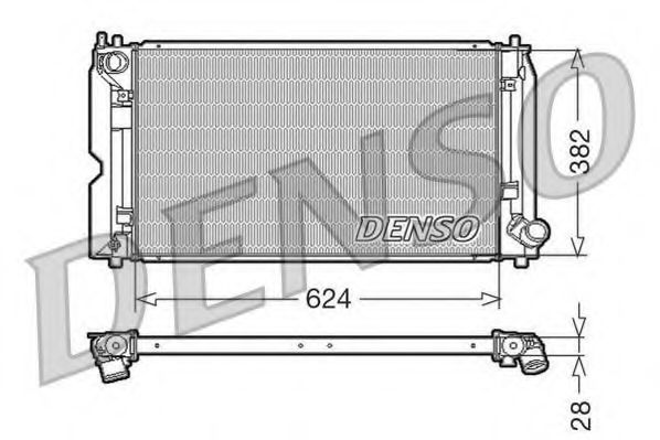 DENSO - DRM50012 - Радиатор, охлаждение двигателя (Охлаждение)