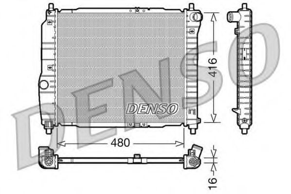 DENSO - DRM15003 - Радиатор, охлаждение двигателя (Охлаждение)