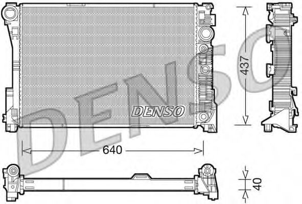 DENSO - DRM17046 - Радиатор, охлаждение двигателя (Охлаждение)